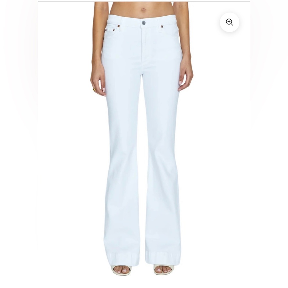 NWT PISTOLA kinsley mid rise ultra flare jeans in le blanc